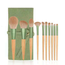 Beauty Products Customized Design 10pcs High Quality Wholesale Private Label Luxury Green Brushes Vendor Makeup Brushes